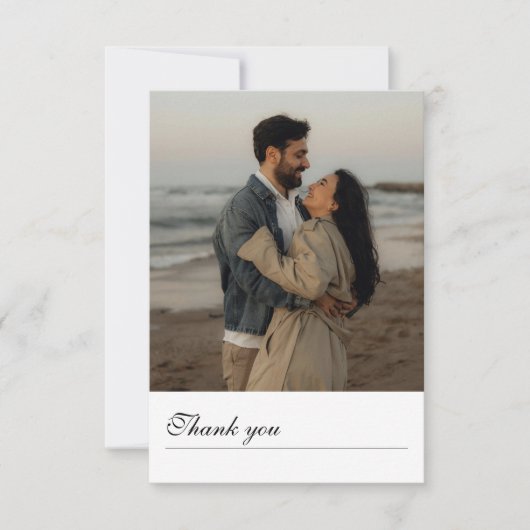 メッセーフォーマルジ写真の結婚サンキューカード サンキューカード (正面)
