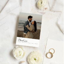 メッセーフォーマルジ写真の結婚サンキューカード
