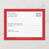 メッセーメリージ・ホリデー・フォト・カードはがき – 白 シーズンポストカード (裏面)