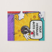 メッセーユニークジおもしろい漫画スタイル ジグソーパズル (横)