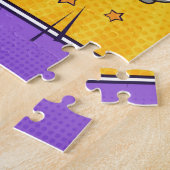 メッセーユニークジおもしろい漫画スタイル ジグソーパズル (側面)