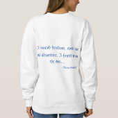 メッセー感動的ジ航海のテーマ スウェットシャツ (裏面)