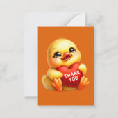 メッセー感謝していジを追加したかわいい ノートカード (正面)