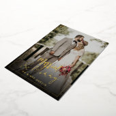 メッセー結婚したジクリスマスフォイルホリデーカード 箔シーズンカード (回転した状態)