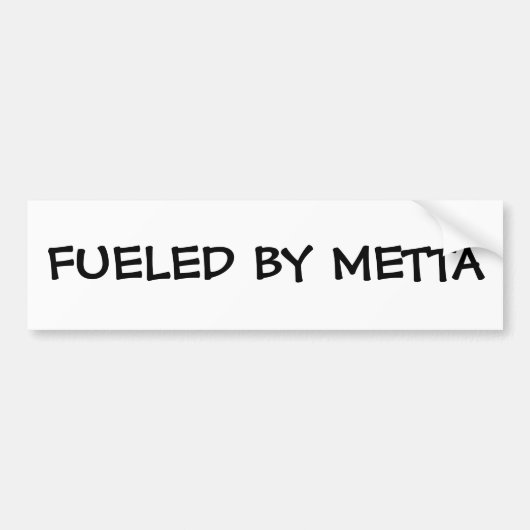 メッタによって燃料を供給 バンパーステッカー (正面)