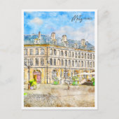 メッツフランスヴィンテージ旅行水の色 ポストカード (正面)