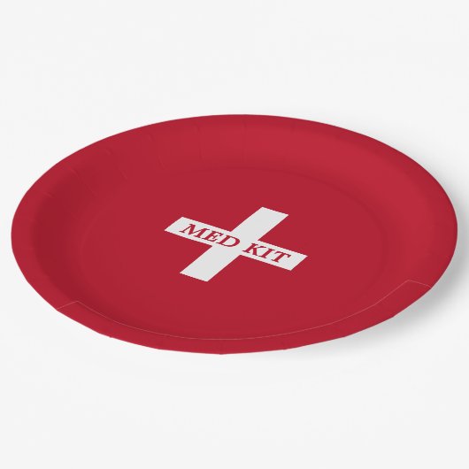 メッドキットダーツガンバースデーパーティーサプライ ペーパープレート (アングル)