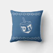 メッドブルー&ホワイト、ドリデル&スターズピロー クッション (裏面)