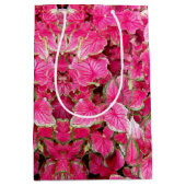 メッド抱き枕ピンク葉の ミディアムペーパーバッグ (正面)