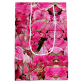 メッド抱き枕ピンク葉の ミディアムペーパーバッグ (裏面)