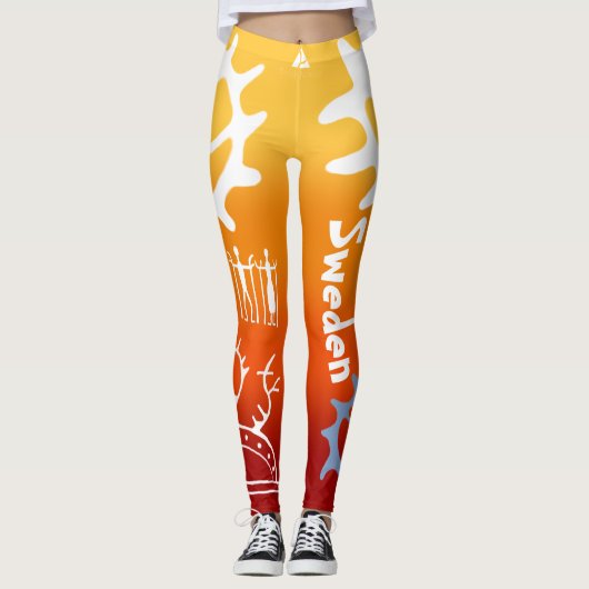 メッド・サミスカ・テッケンoch文字・ポピュラー! レギンス (正面)