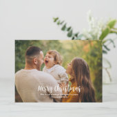 メッパーソナライズされたセージ付きクリスマスカード 招待状 (スタンド正面)