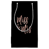 メッ恋しく思ンのパーティーバラ金箔に スモールペーパーバッグ (正面)