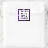 メッ感動的セージ;紫《写真》ぼけ味 スクエアシール (バッグ)