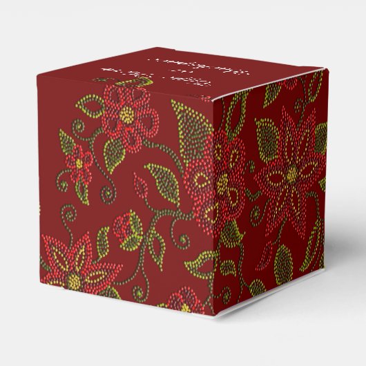 メティギフトボックスパーソナライズ先住民ビーディングギフトボックス フェイバーボックス (裏面サイド)