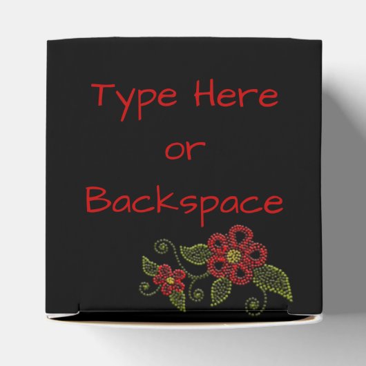 メティギフトボックスパーソナライズ先住民ビーディングギフトボックス フェイバーボックス (上部)