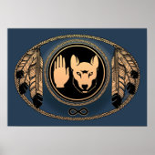 メティスアートポスターMetis反逆ウルフプリントポスター ポスター (正面)