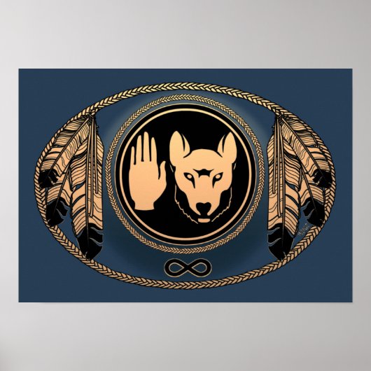 メティスアートポスターMetis反逆ウルフプリントポスター ポスター (正面)