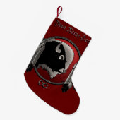 メティスクリスマスストッキングスピリットバッファローストッキング スモールクリスマスストッキング (正面 (吊り時))