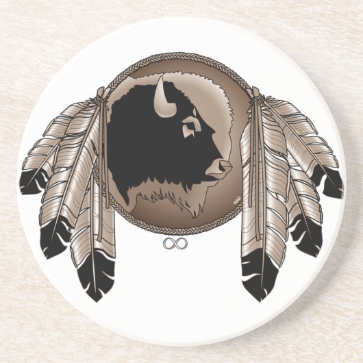 メティスコースターズファースト・ネーションズプライド野生生物ギフト コースター (正面)