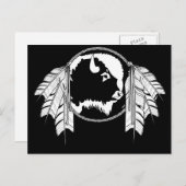 メティスネイションポストカードバッファロー先住民アートカード ポストカード (正面/裏面)