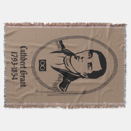 メティスヒーローブランケットCuthbertグラントブランケット スローブランケット (正面)