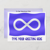 メティスフラッグ招待状パーソナライズされたメティスアートカード 招待状 (正面/裏面)