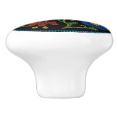 メティスベードワークフローラ先住民アートセラミックノブ セラミックノブ (側面)