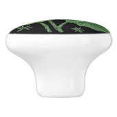 メティス先住民ベッドワークフローラロータスセラミックノブ セラミックノブ (側面)