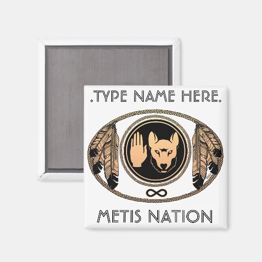 メティス冷蔵庫用マグネットパーソナライズされたメティスフラッグマグネット マグネット (正面/裏面)