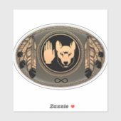 メティス国旗のアートシール最初の国ウルフギフト シール (シート)