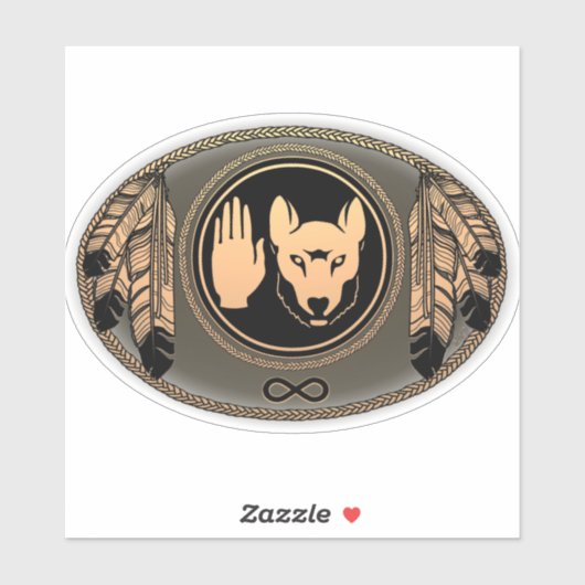 メティス国旗のアートシール最初の国ウルフギフト シール (シート)