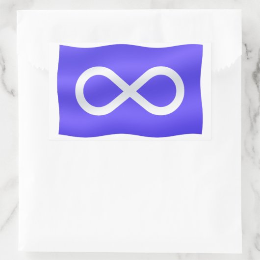 メティス国旗のアートステッカーFirst Nationsアートステッカー 長方形シール (バッグ)