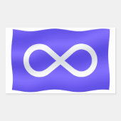 メティス国旗のアートステッカーFirst Nationsアートステッカー 長方形シール (正面)