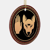 メティス国旗のオーナメントパーソナライズされた部族の装飾 セラミックオーナメント (右)