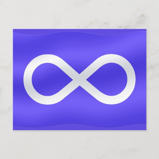 メティス国旗はがきメティス最初の国カード ポストカード (正面)