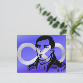 メティス国旗はがき最初のメティスのリーダーのポスターズ ポストカード (スタンド正面)