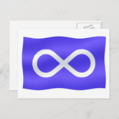 メティス国旗はがき水牛ファースト・ネーションズカード ポストカード (正面/裏面)