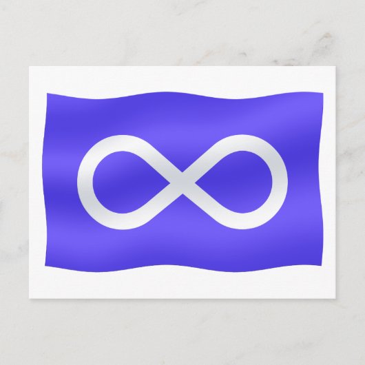 メティス国旗はがき水牛ファースト・ネーションズカード ポストカード (正面)