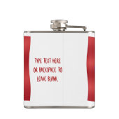 メティス国旗フラスコパーソナライズされたメティス飲料フラスコ フラスク (裏面)