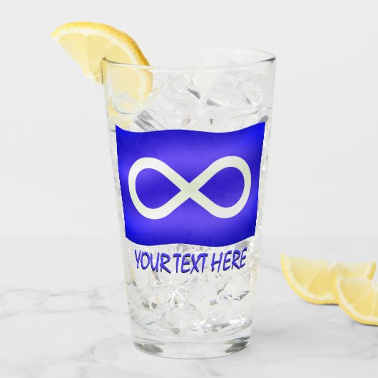 メティス国旗眼鏡メティスアートグラスパーソナライズ タンブラーグラス (アイス正面)