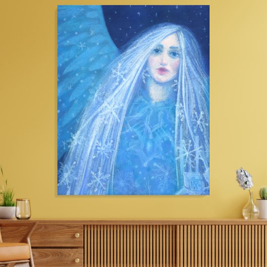 メティリツサスノーガールスネグーロチカクリスマスエンジェル キャンバスプリント (インサイチュ (リビング))