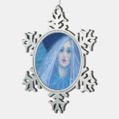 メティリツサスノーガールスネグーロチカクリスマスエンジェル スノーフレークピューターオーナメント (右)