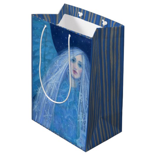 メティリツサスノーガールスネグーロチカクリスマスエンジェル ミディアムペーパーバッグ (裏面アングル)