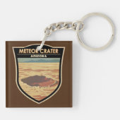 メテオクレーターアリゾナ旅行アートヴィンテージ キーホルダー (裏面)