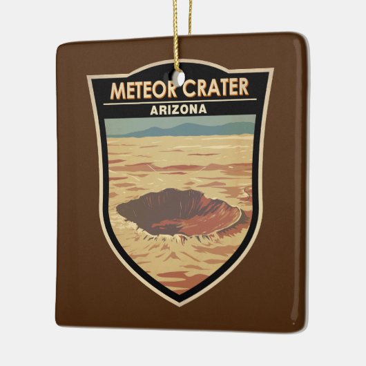 メテオクレーターアリゾナ旅行アートヴィンテージ セラミックオーナメント (左)