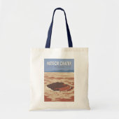 メテオクレーターアリゾナ旅行アートヴィンテージ トートバッグ (正面)