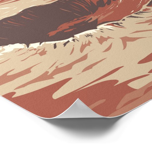 メテオクレーターアリゾナ旅行アートヴィンテージ ポスター (角)