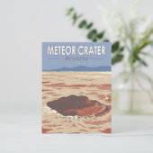 メテオクレーターアリゾナ旅行アートヴィンテージ ポストカード (スタンド正面)