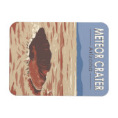 メテオクレーターアリゾナ旅行アートヴィンテージ マグネット (横)